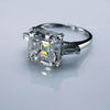5.50 Ct Off White Moissanite Solitaire Statement Ring in Certified 18K Gold Plated 18K Gold Plated