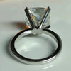 2.60 Ct Cushion Cut Off White Moissanite Solitaire Ring in – Rare 18K Gold Plated V 18K Gold Plated