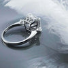 5.50 Ct Off White Moissanite Solitaire Statement Ring in Certified 18K Gold Plated 18K Gold Plated