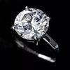 4.55 Ct Round Cut Off White Moissanite Solitaire Ring in – Certified 18K Gold Plate 18K Gold Plated