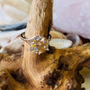 RARE 11 Ct Champagne Treated Moissanite Ring in Certified 18K Gold Plated