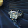 5.50 Ct Off White Moissanite Solitaire Statement Ring in Certified 18K Gold Plated 18K Gold Plated