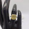 RARE 20 Ct Champagne Treated Moissanite Ring in Certified 18K Gold Plated