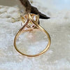 RARE 11 Ct Champagne Treated Moissanite Ring in Certified 18K Gold Plated