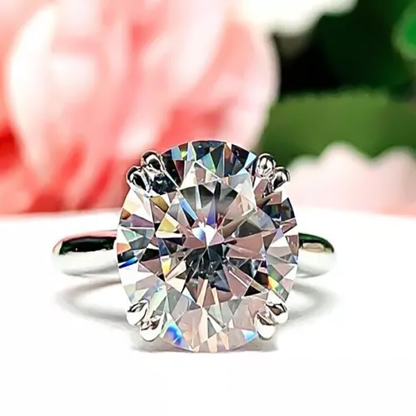 2.50 Ct Off White Moissanite Solitaire Ring in – Elegant & Rare 18K Gold Plated Ver 18K Gold Plated