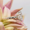 4.85 Ct Oval Cut Off White Moissanite Ring in – Certified Sparkler 18K Gold Plated 18K Gold Plated