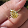 9.30 Ct Champagne Treated Moissanite Solitaire Ring in – RARE Find 18K Gold Plated 18K Gold Plated