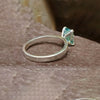 3.70 Ct Radiant Cut Blue Treated Moissanite Solitaire Ring in WOW 18K Gold Plated V 18K Gold Plated