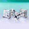 4.00 Ct Princess White Moissanite Studs Gold Vermeil – 4th July Festival Pick