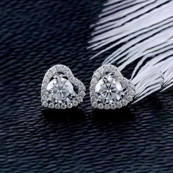 5.30 ct DEW Round White Moissanite Stud Earrings Gold Vermeil – July Festive Offer