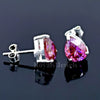 2.80Ct Certified Pear Shape Studs Moissanite White Gold Finish Great Shine & Luster 18K Gold Plated