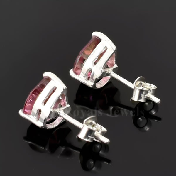 2.80Ct Certified Pear Shape Studs Moissanite White Gold Finish Great Shine & Luster 18K Gold Plated