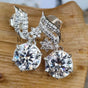 5 Ct White Moissanite Dangler Earrings Gold Vermeil Treated Certified Stunning