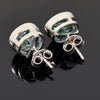 5 ct DEW Blue Treated Moissanite Stud Earrings Gold Vermeil Certified Unique Shine