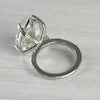 6.25 Ct Off White Moissanite Solitaire Ring in Certified Shine 18K Gold Plated Verm 18K Gold Plated