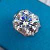 9.50 Ct Round Cut White Moissanite Solitaire Ring Certified Sparkle 18K Gold Plated