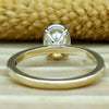 3.20 Ct Oval Cut Off White Moissanite Ring Certified Fine Jewelry 18K Gold Plated V 18K Gold Plated