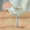 6.25 Ct Off White Moissanite Solitaire Ring in Certified Shine 18K Gold Plated Verm 18K Gold Plated