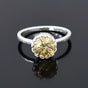 4.25 Ct Round Champagne Moissanite Ring in Certified Sparkle 18K Gold Plated Vermei 18K Gold Plated