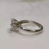 2.55 Ct Off White Round Moissanite Ring in Certified Engagement 18K Gold Plated Ver 18K Gold Plated