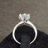 2.55 Ct Off White Round Moissanite Ring in Certified Engagement 18K Gold Plated Ver 18K Gold Plated