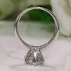 2.55 Ct Off White Round Moissanite Ring in Certified Engagement 18K Gold Plated Ver 18K Gold Plated