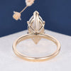 26.20 Ct Certified Emerald Cut Solitaire Big Moissanite Ring 18K Gold Plated Vermei 18K Gold Plated