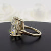 14.45 Ct Pear Cut White Moissanite Solitaire Ring For Wedding 18K Gold Plated Verme 18K Gold Plated