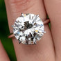 5.20 Ct Certified Round Cut F VS1 Moissanite Ring For Gift 18K Gold Plated