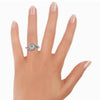 3.20 Ct Certified Round Cut White Moissanite Ring In For Engagement 18K Gold Plated