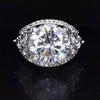 8.60 Ct White Brilliant Cut Moissanite Solitaire Ring Women 18K Gold Plated