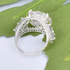 8.60 Ct White Brilliant Cut Moissanite Solitaire Ring Women 18K Gold Plated