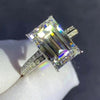 6.10 Ct Certified Marquise Cut F VS1 CVD White Moissanite Solitaire Ring 18K Gold P 18K Gold Plated