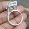 9.00 Ct White Moissanite Emerald Cut Solitaire Ring For Wife 18K Gold Plated Vermei 18K Gold Plated