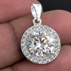 4.50 Ct Certified F VS1 White Moissanite Pendant in Gold Vermeil Labor Day Gift - View 2 - GEMHUB & CO.