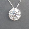 16 Ct Certified F VS1 Moissanite Pendant in Gold Vermeil –Jewelry for Women - GEMHUB & CO.