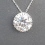 16 Ct Certified F VS1 Moissanite Pendant in Gold Vermeil –Jewelry for Women