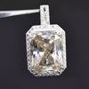 14.50 Ct F VS1 Moissanite Pendant in Gold Vermeil – Special Anniversary Jewelry - View 2 - GEMHUB & CO.