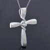 1.80 Ct F VS1 White Moissanite Cross Pendant in – Religious Gift Idea 18K Gold Plat 18K Gold Plated