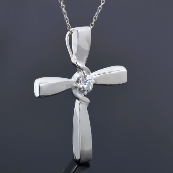 1.80 Ct F VS1 White Moissanite Cross Pendant in – Religious Gift Idea 18K Gold Plat 18K Gold Plated
