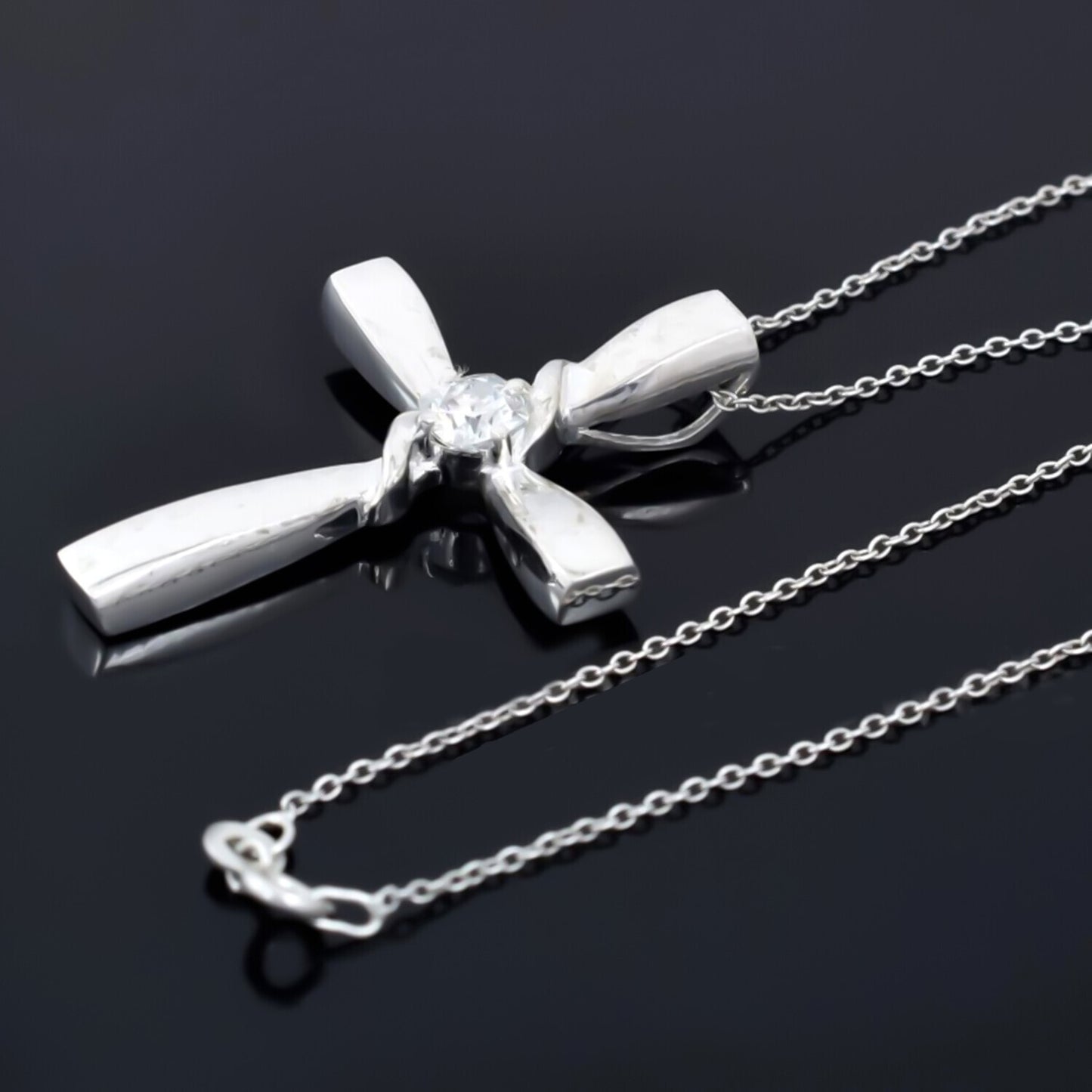 1.80 Ct F VS1 White Moissanite Cross Pendant in – Religious Gift Idea 18K Gold Plat 18K Gold Plated