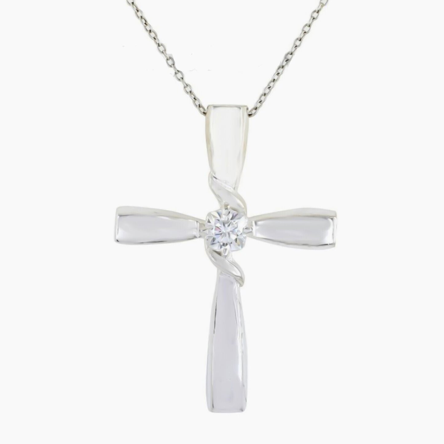 1.80 Ct F VS1 White Moissanite Cross Pendant in – Religious Gift Idea 18K Gold Plat 18K Gold Plated
