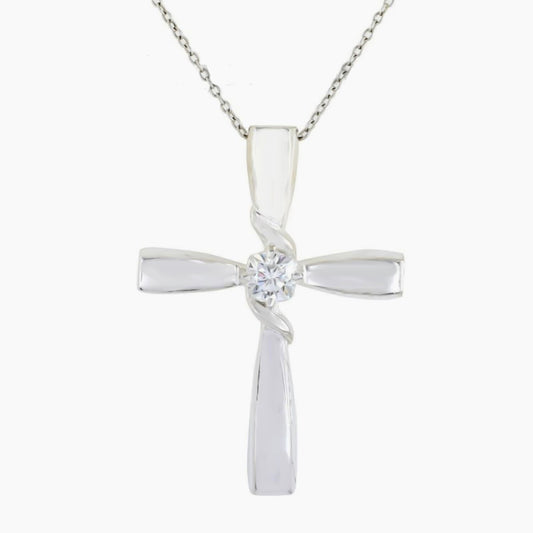1.80 Ct F VS1 White Moissanite Cross Pendant in – Religious Gift Idea 18K Gold Plat 18K Gold Plated