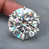 38.00 Ct Certified White Moissanite Solitaire Ring – Statement Piece for Wedding 18 18K Gold Plated