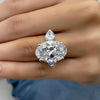 5.90 Ct Certified White Moissanite Solitaire Ring – Anniversary Gift for Women 18K 18K Gold Plated