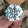 38.00 Ct Certified White Moissanite Solitaire Ring – Statement Piece for Wedding 18 18K Gold Plated