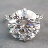 11.50 Ct Certified White Moissanite Solitaire Ring – Luxury Jewelry for Fall 18K Go 18K Gold Plated