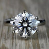 7.50 Ct Certified White Moissanite Solitaire Ring in – Gift for Wife 18K Gold Plate 18K Gold Plated