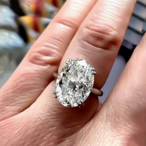 6.50 Ct Certified White Moissanite Solitaire Ring – Elegant Fall Gift for Her 18K G 18K Gold Plated