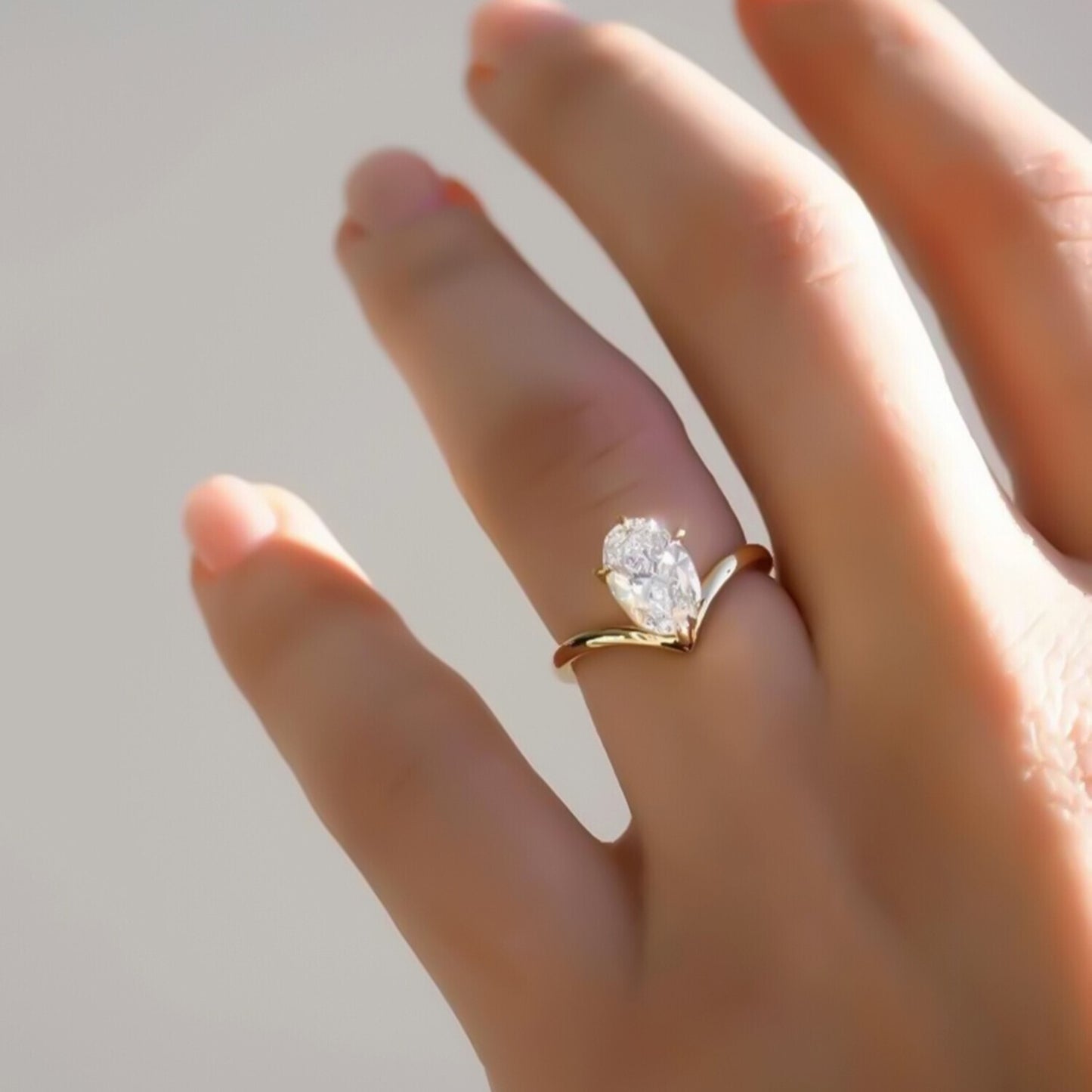 2.00 Ct Oval White Moissanite Solitaire Ring – Elegant Jewelry for Her Birthday 18K 18K Gold Plated